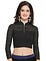 Georgette solid Black blouse designs