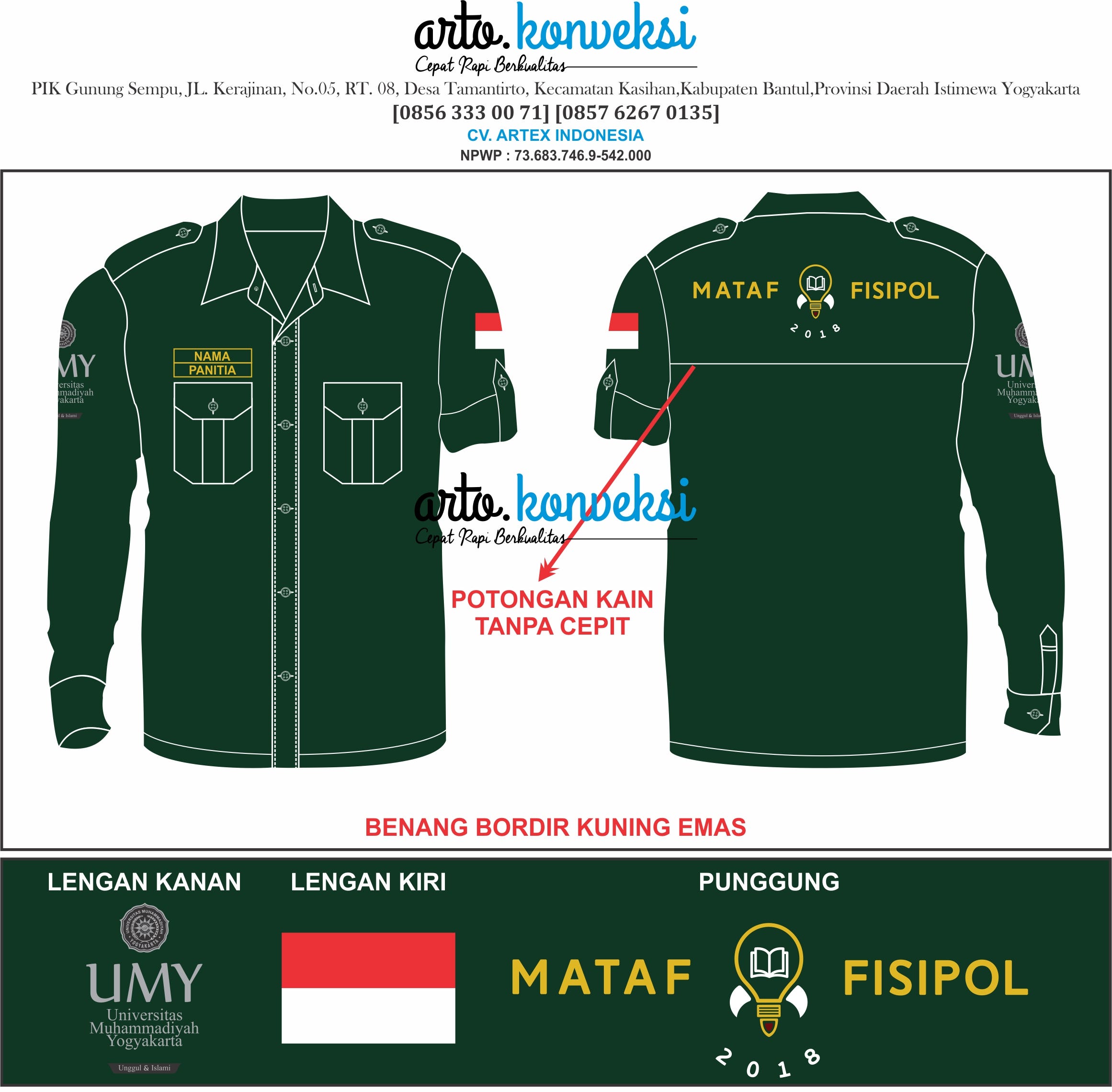 Desain Baju Pdh Organisasi 50 Desain Baju Pdh Organisasi By Arto Konveksi Medium