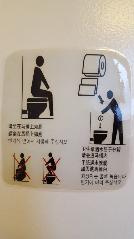 Instruction Manual on how to use a toilet IN CASE YOU GET CONFUSED