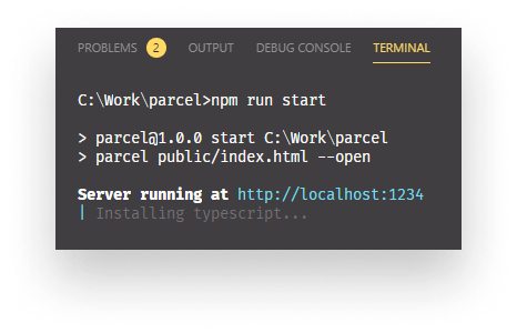 Parcel automatically starts installation for missing packages