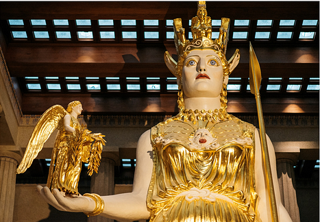 Statue of Athena in the Nashville Parthenon (picture provided by Katie Petrole)
