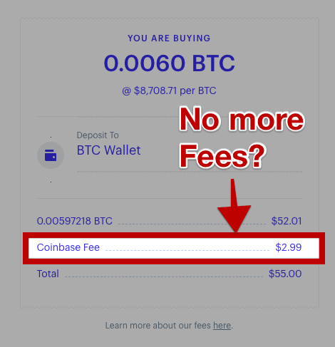 buy bitcoin no fee coinbase