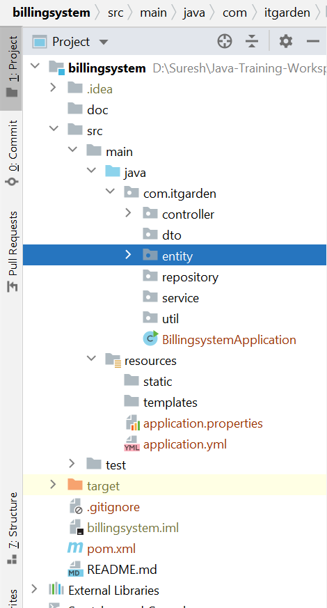 Billing System using Spring Boot Project. Setup entity mapping and ...