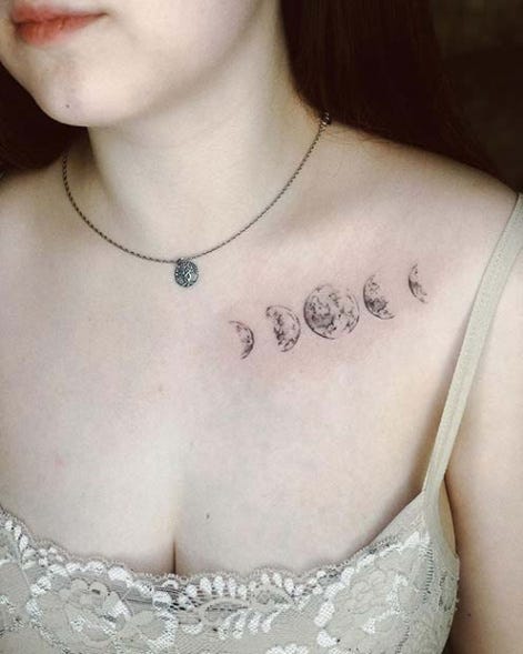 10 Moon Tattoo On Collarbone Tips You Need To Learn Now Moon Tattoo On Collarbone By Khatarine Medium