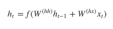 Encoder-Decoder Sequence to Sequence : Encoder formula