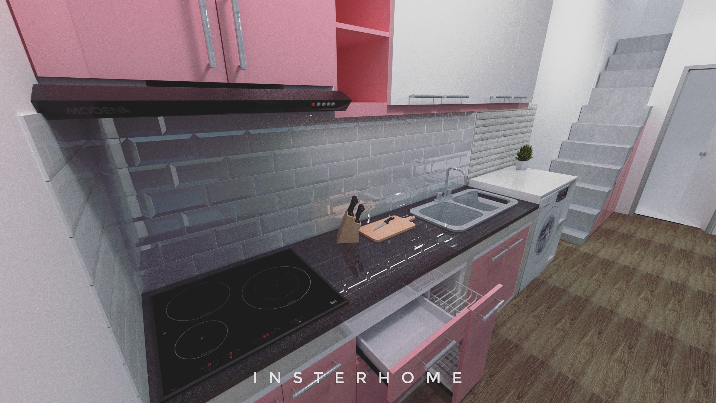 Gambar Desain Kitchen Set Minimalis Warna Pink Putih By INTERIOR JOGJA ID Medium Gambar Desain Kitchen Set Minimalis Warna Pink Putih By INTERIOR JOGJA ID Medium