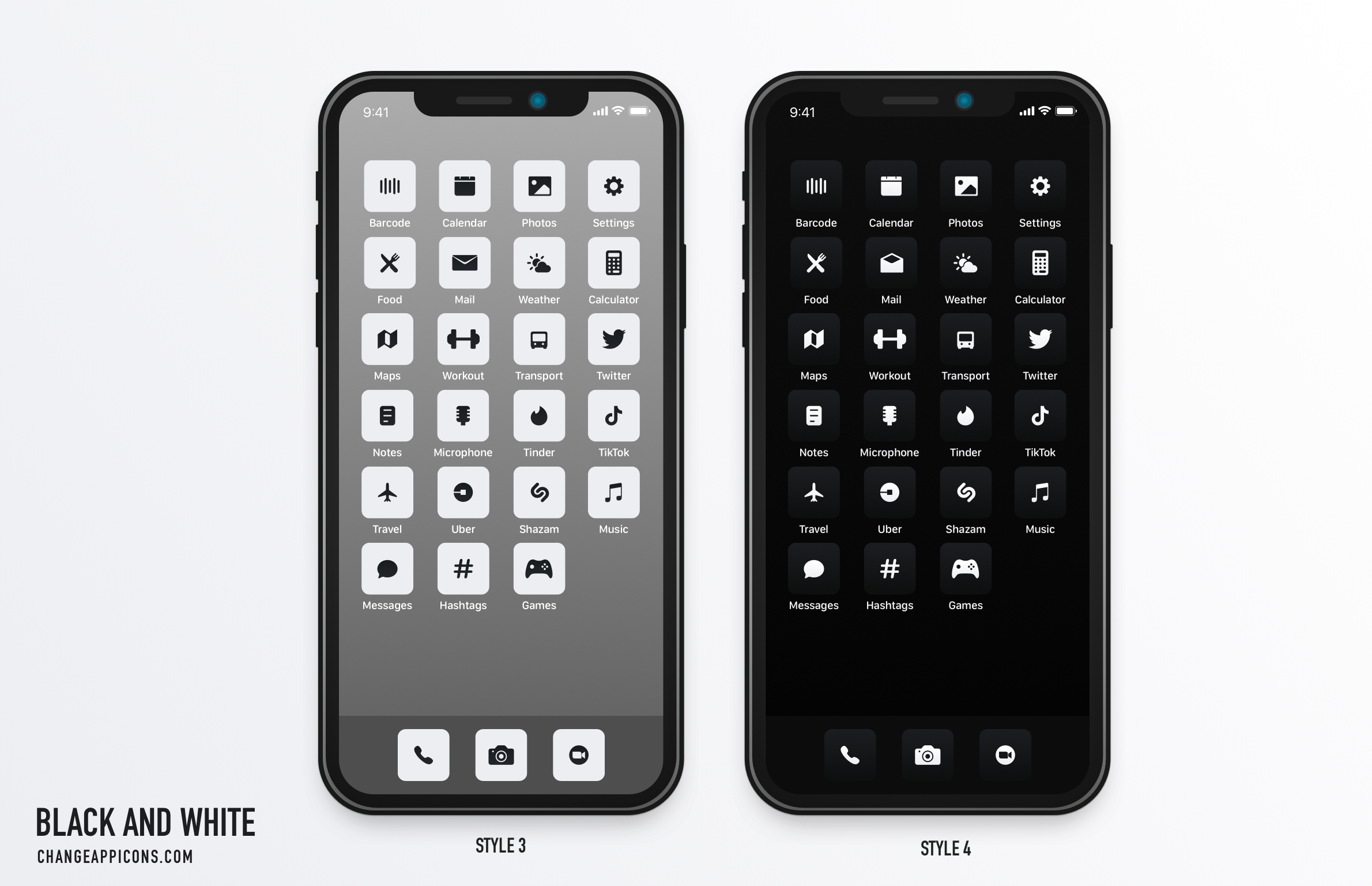 Black And White App Icon Pack For Iphone And Ipad Alexander Adelmaer Medium