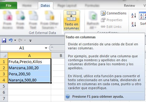 Texto a columnas en Excel. La mejor manera de convertir un texto a… | by  Jose Maria Estrade | Medium