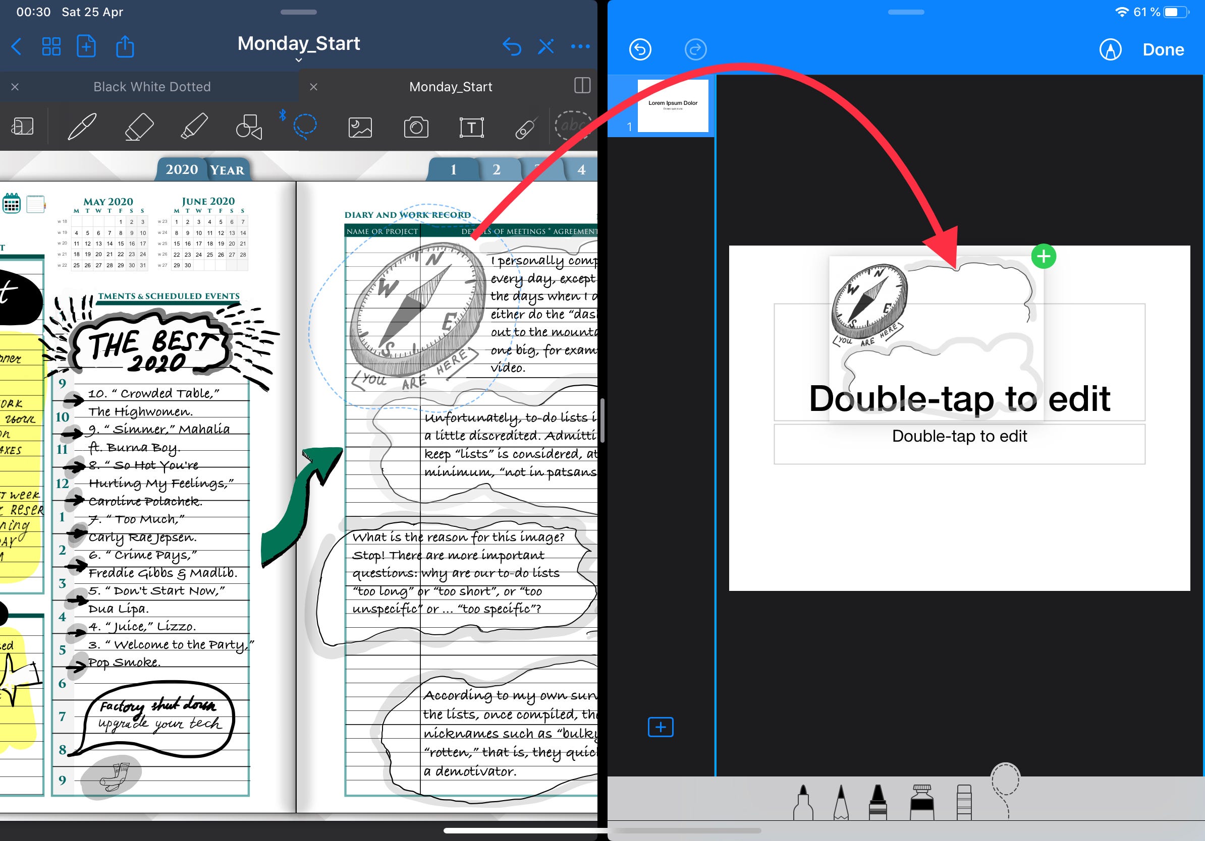 How to extract information from GoodNotes 5 into Keynote for