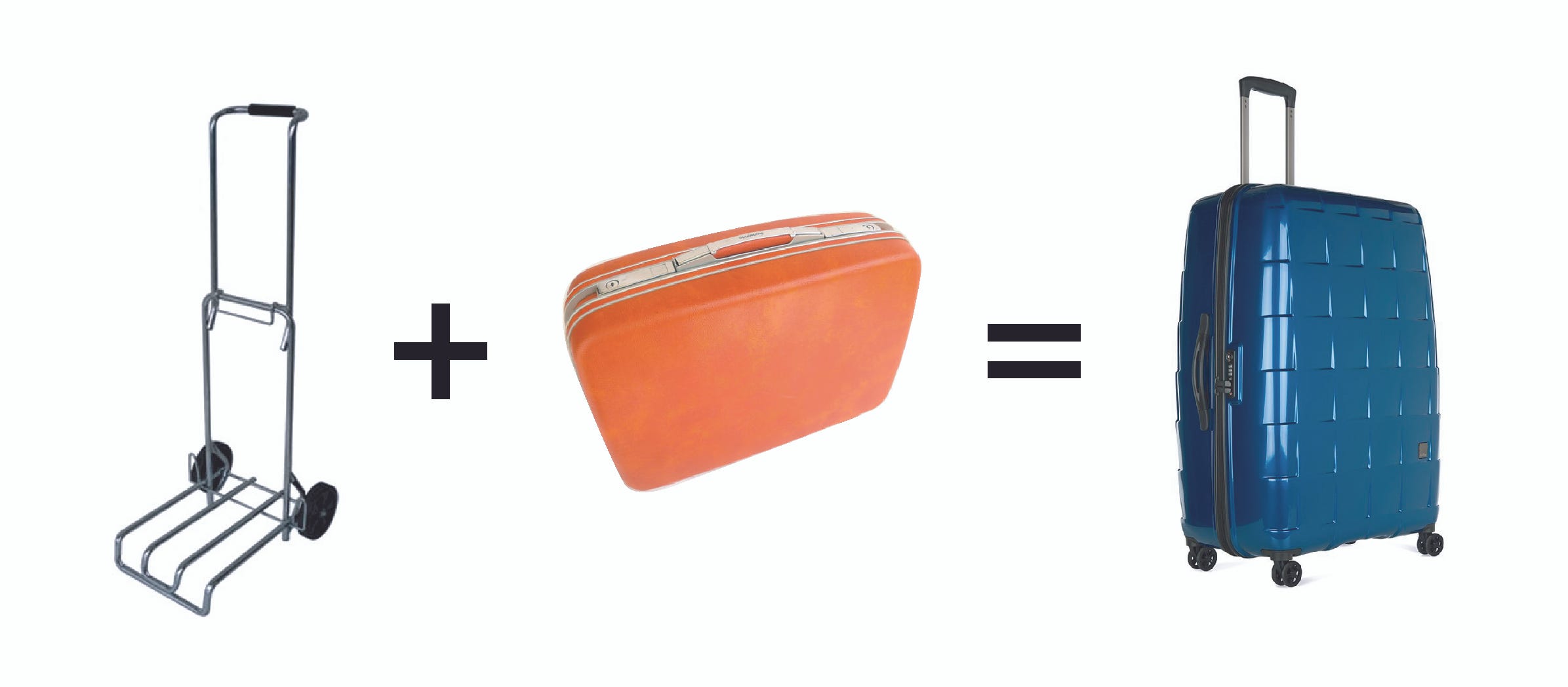 tiny suitcase on wheels