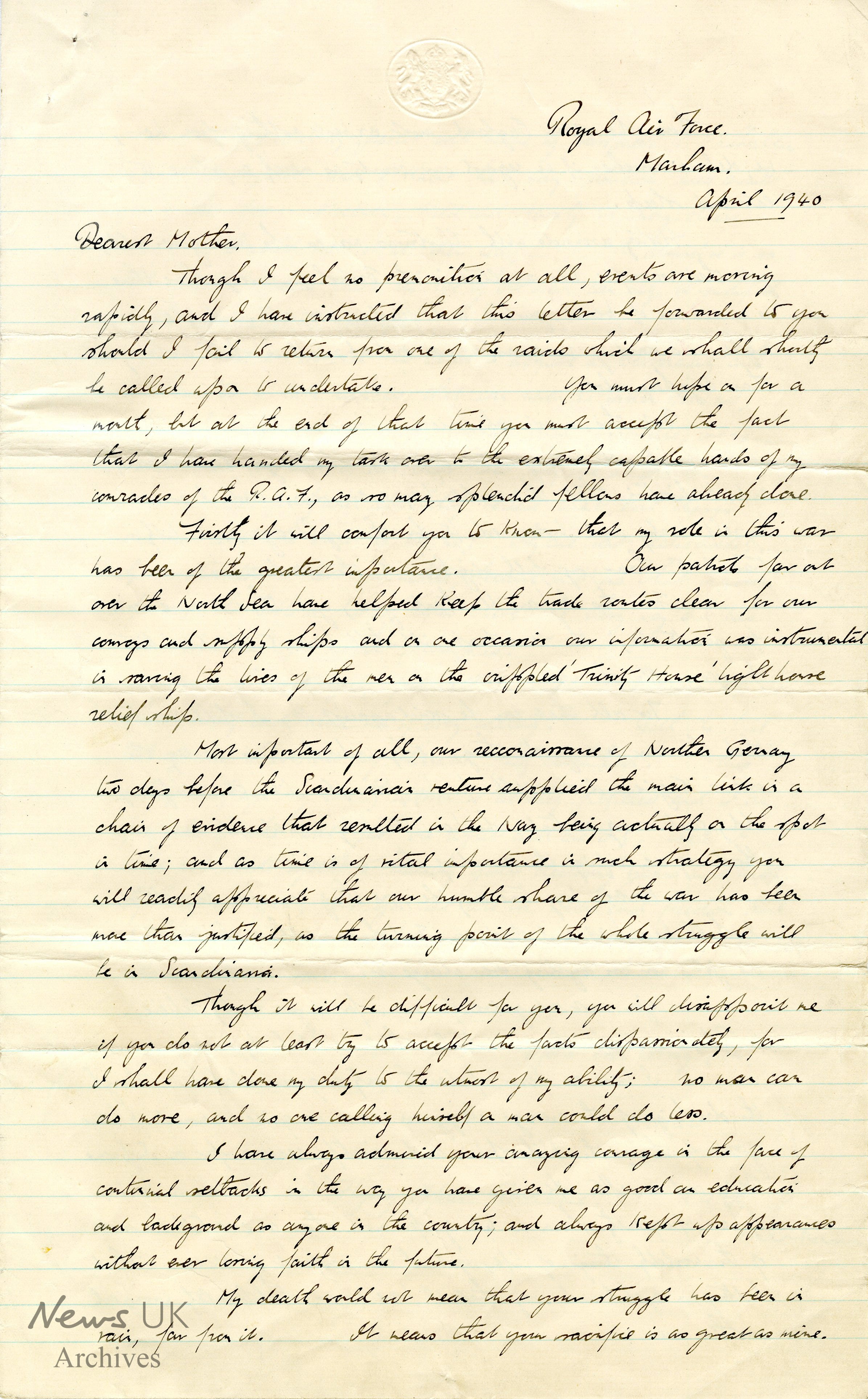 An Airman S Letter To His Mother News Uk Archives Medium