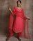 Cotton Red Chikankari Straight Suit with stunning dupattas.