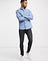 Stretch slim organic denim shirt in bleach wash