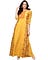 Digital Print Crafted Crepe Yellow Kurta