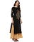 Foil Print Crafted Cotton Black Kurti