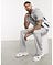 ASOS Organic short sleeve hoodie in gray marl