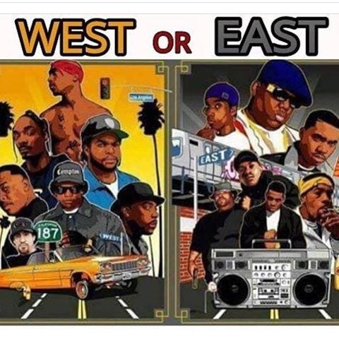 Hip Hop Music East Coast West Coast