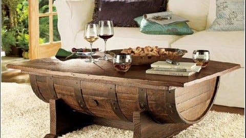 Wine Barrel Coffee Table Free Plans Woodwork Family Medium