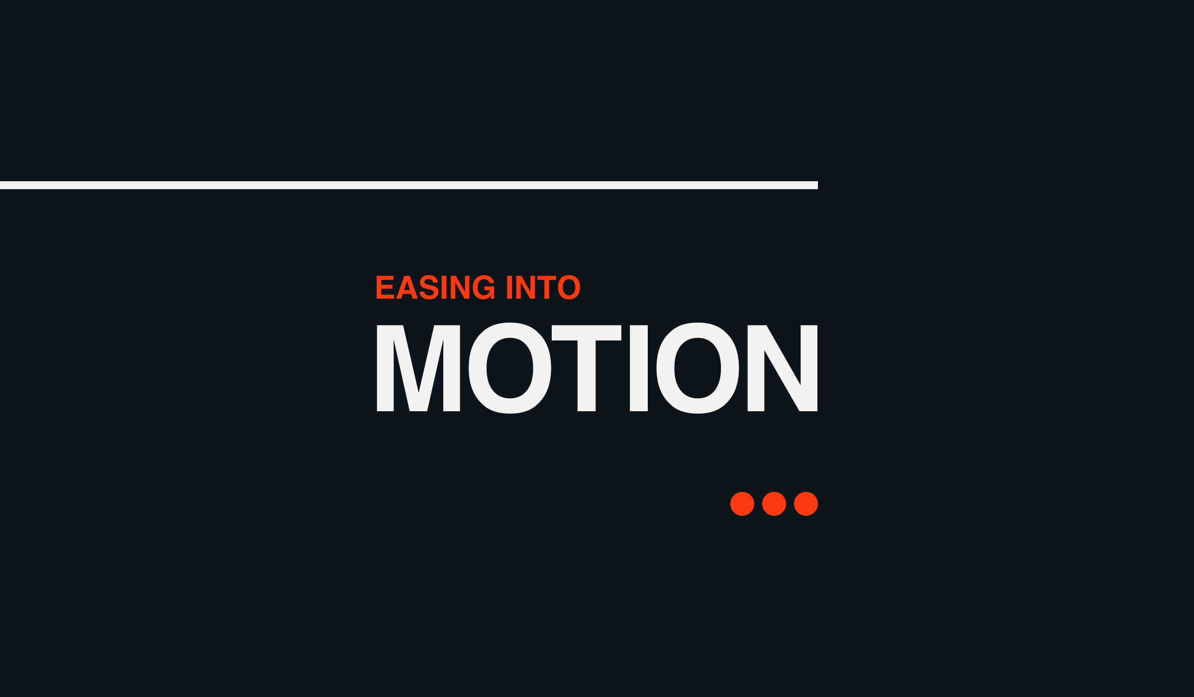 Easing Into Motion. The speed at which an object travels is… by Chad