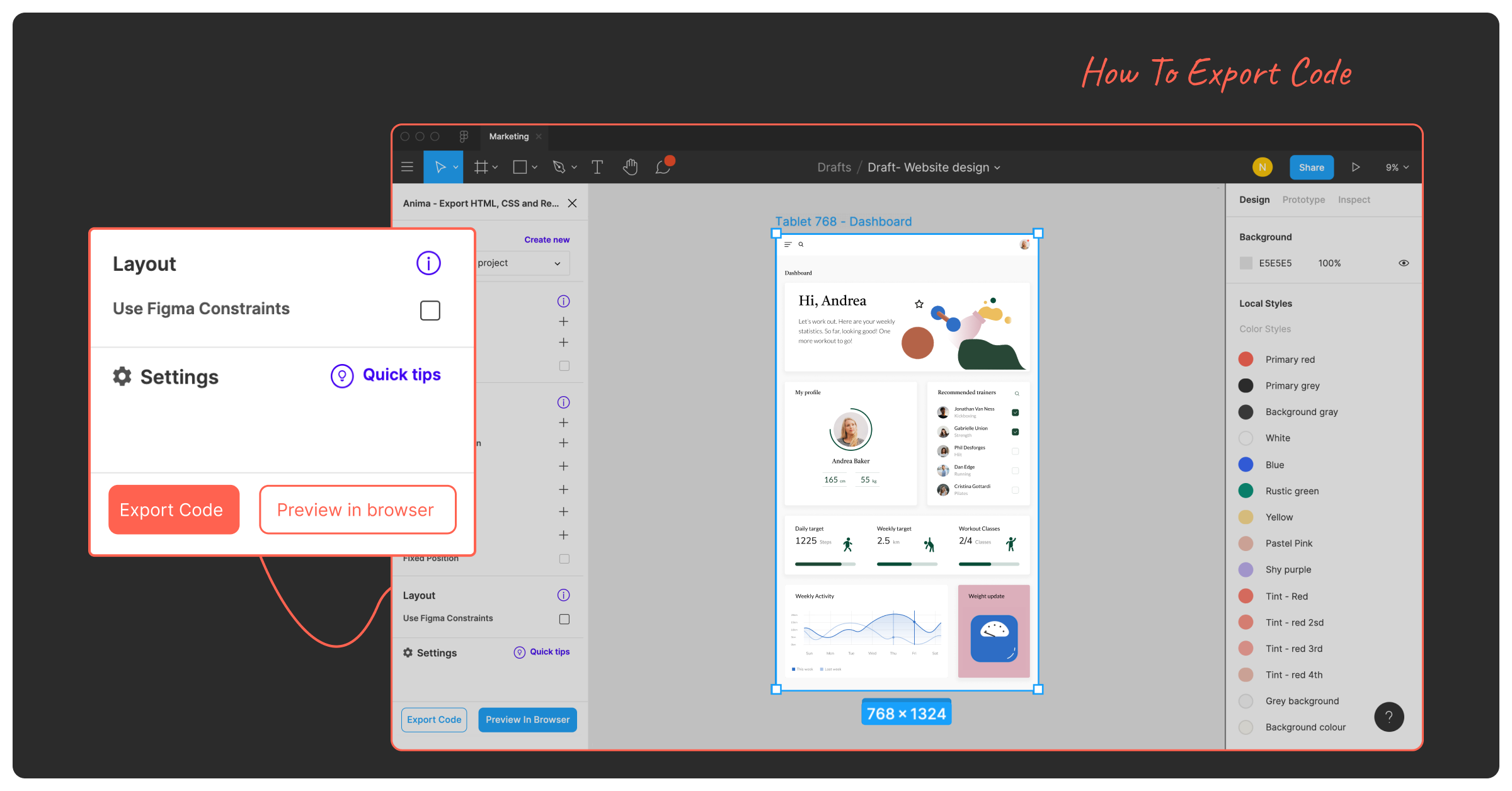 How To Export Figma To Html Get Developer Friendly Html Code From By Anima App Anima App