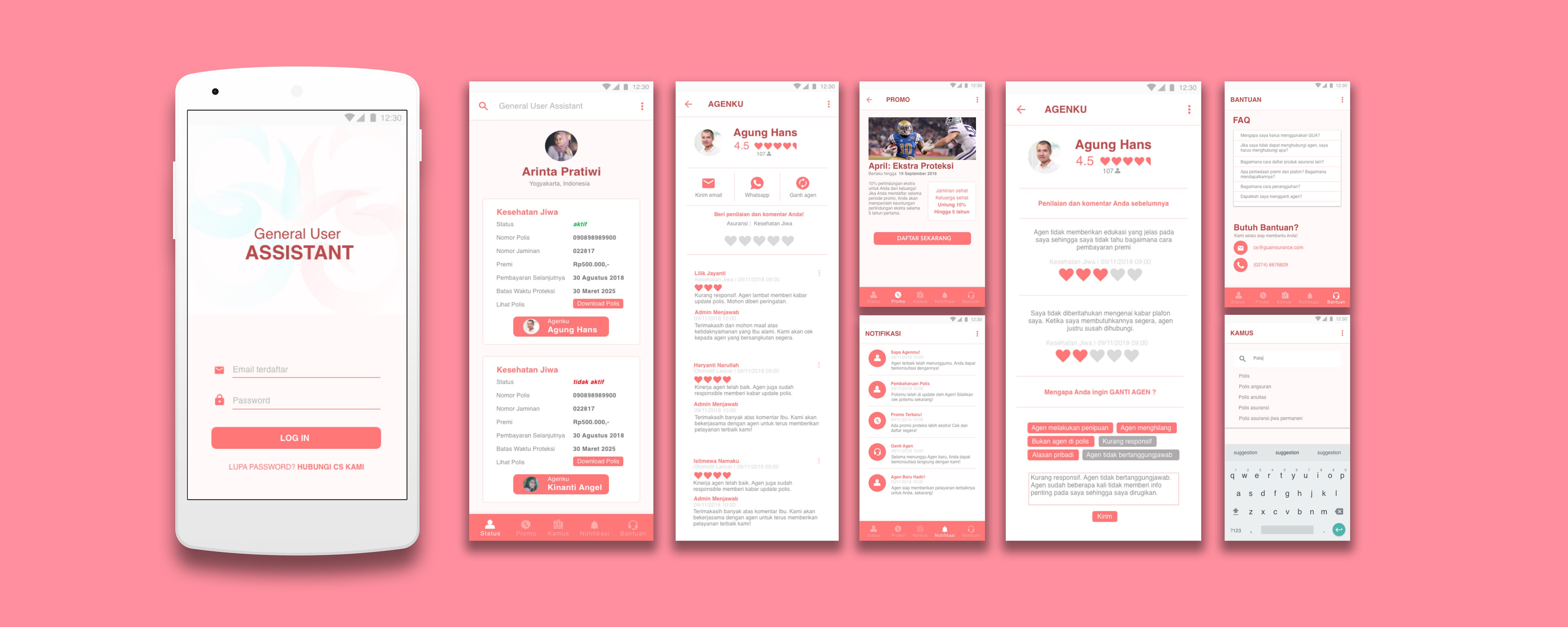 Ui Ux Case Study General User Assistant Gua An Application To Connect Insurance Clients And Their Agents By Sabila S Sulaiman Medium