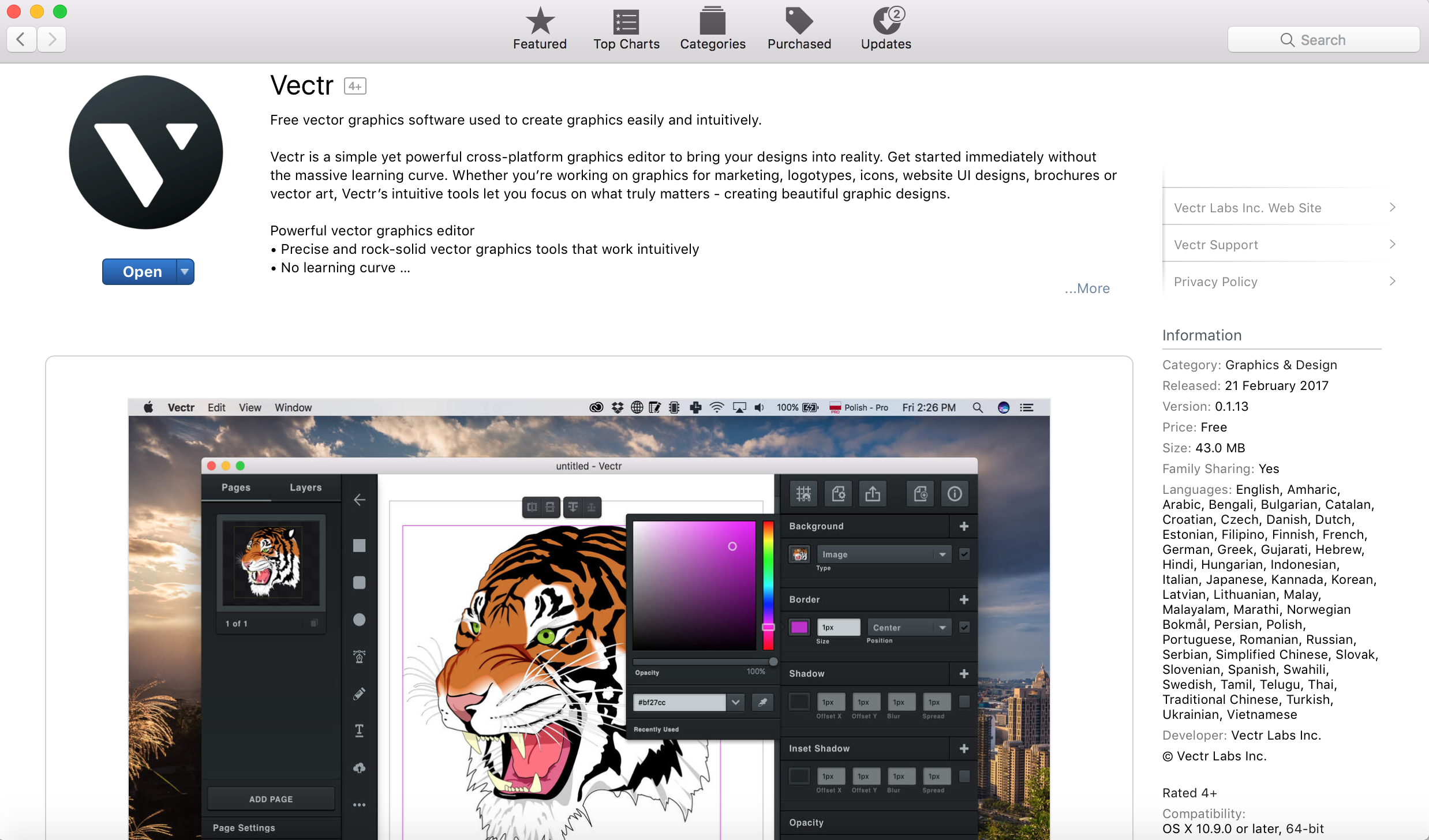 picture to vector software for mac 10.10.5