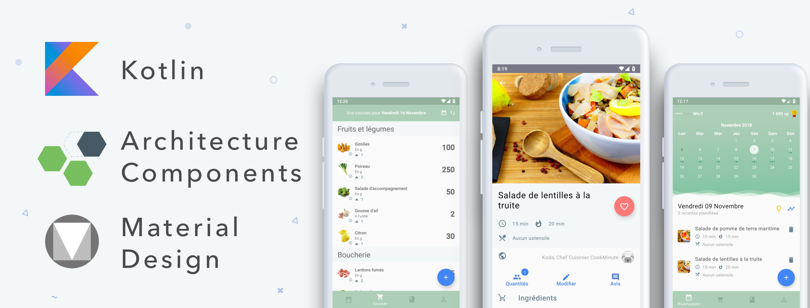 Experimenting with Kotlin, the Architecture Components & Material