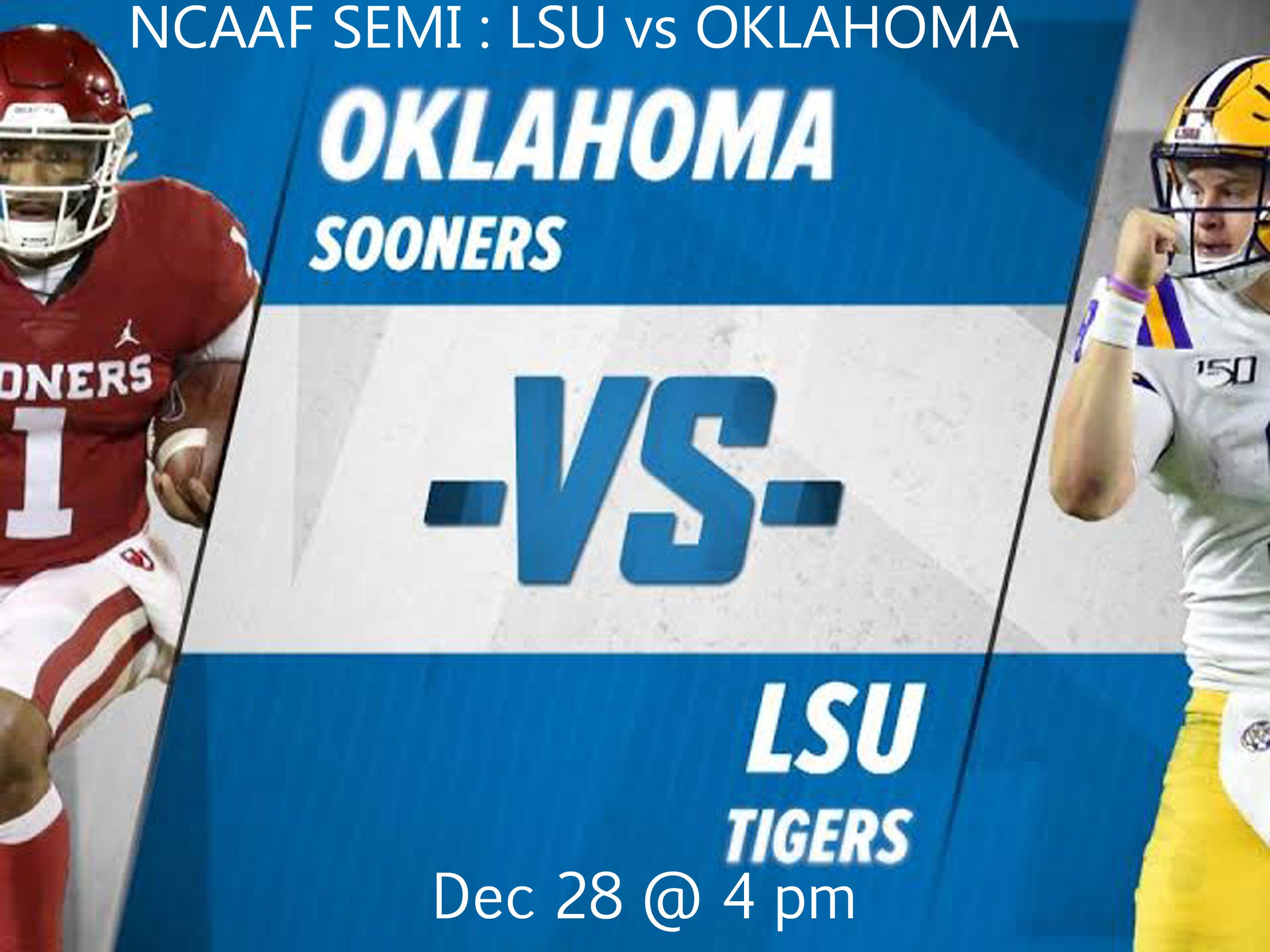 Watch#!!<<< NCAAF SEMI : LSU vs OKLAHOMA Free Live Stream HD | by UFC 247  Live | Medium