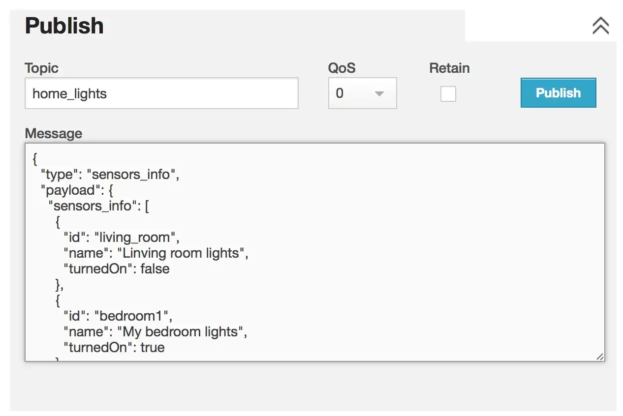 Figure 5. Publish section.