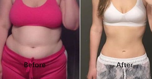 waist workout before and after