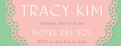 “TRACY KIM” and “HOTEL DEL SOL” are in the same font setting except the size. The font size difference is enough to create contrast and visual hierarchy here. Image from Discover Typography