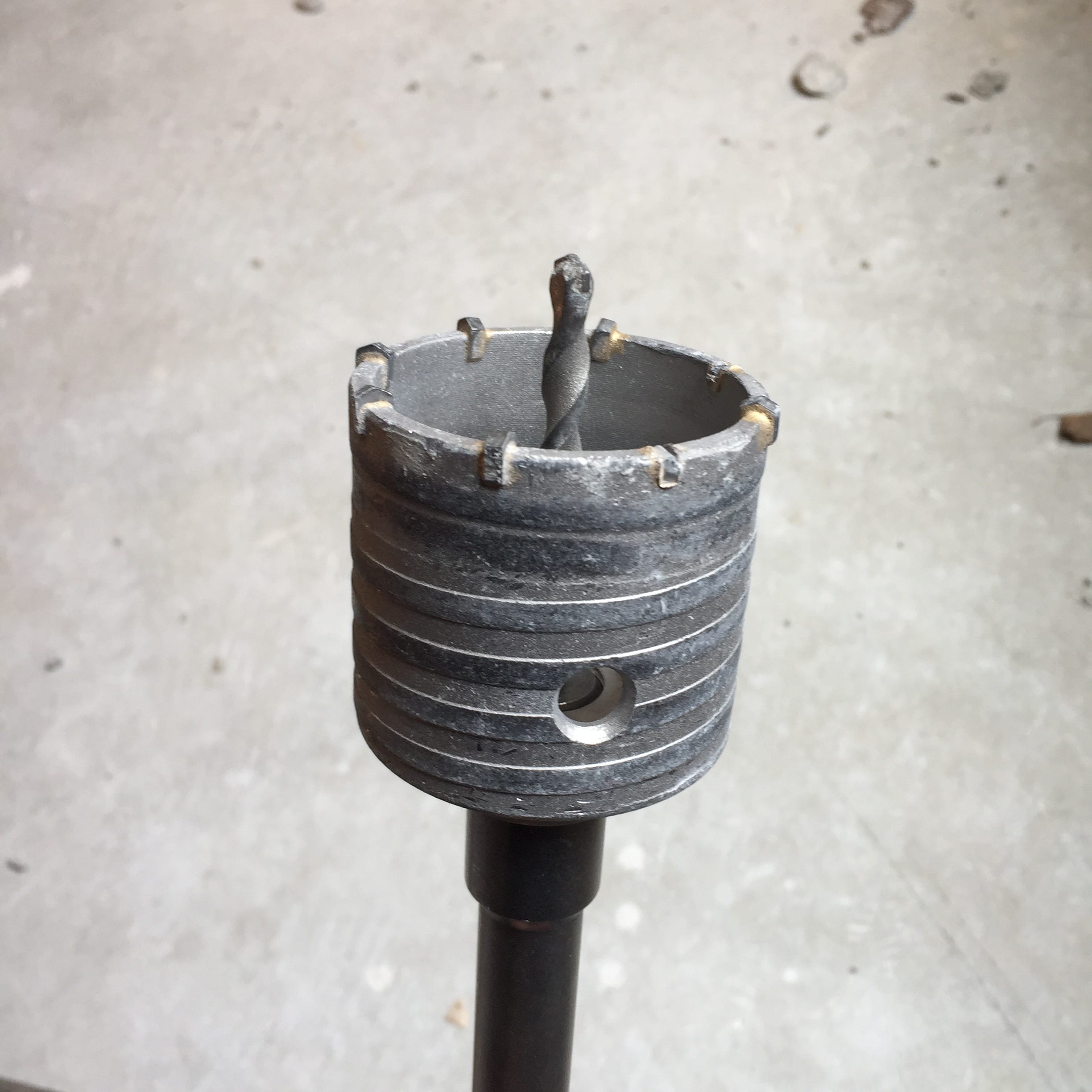 How drilling a hole through my concrete foundation for a mini split