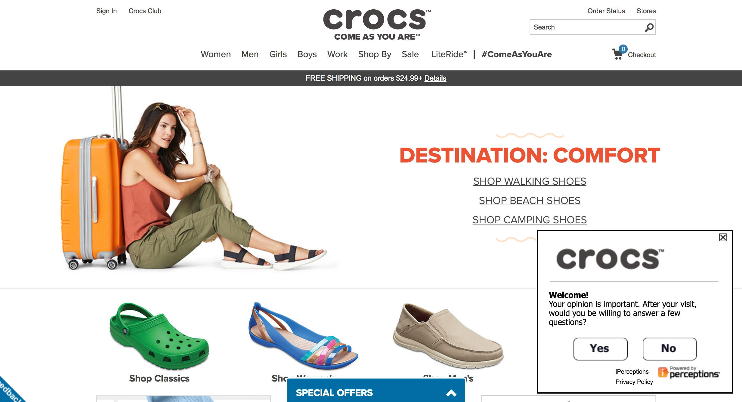 free crocs website