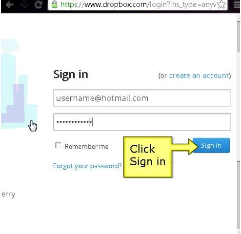 dropvox login