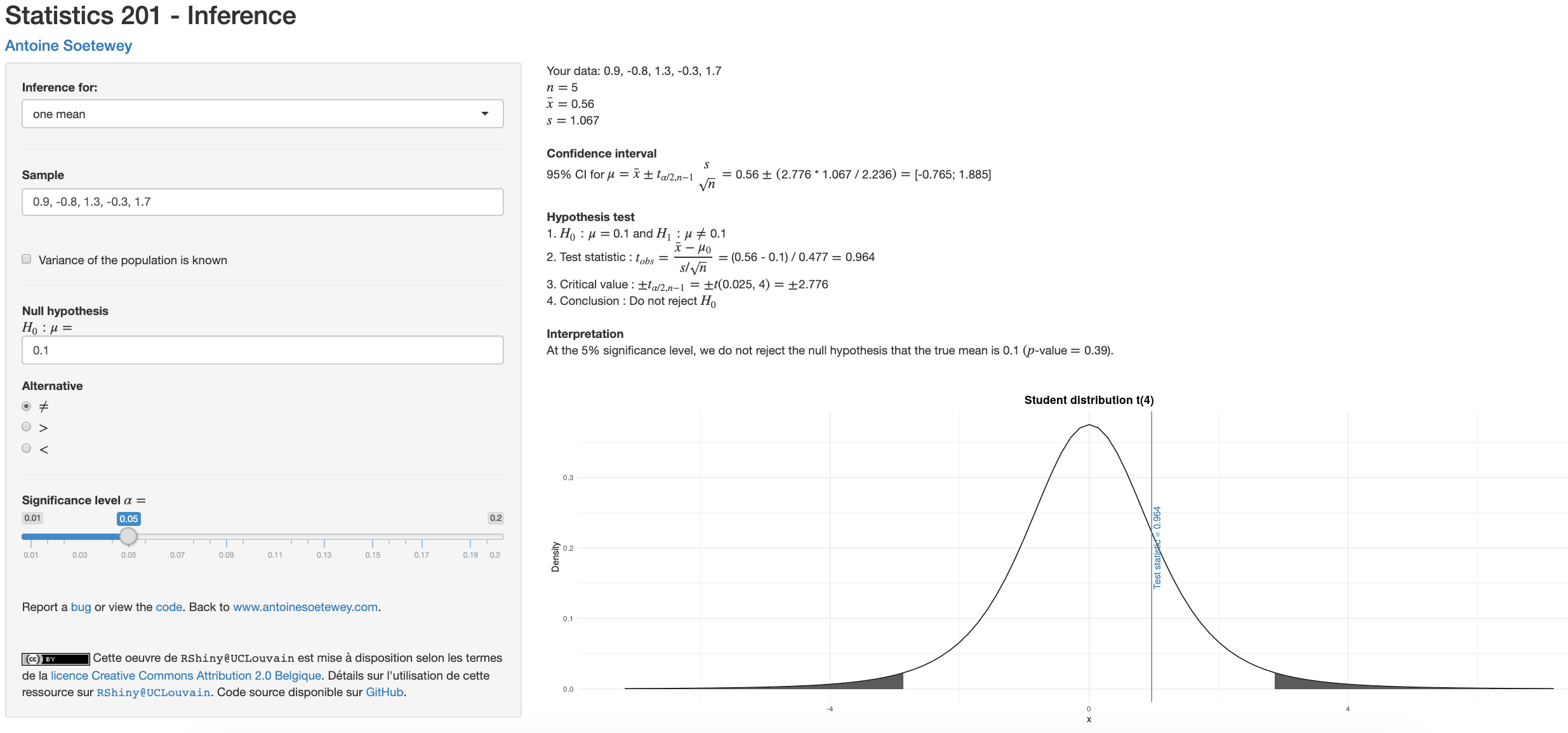 A Shiny app for inferential statistics by hand  by Antoine