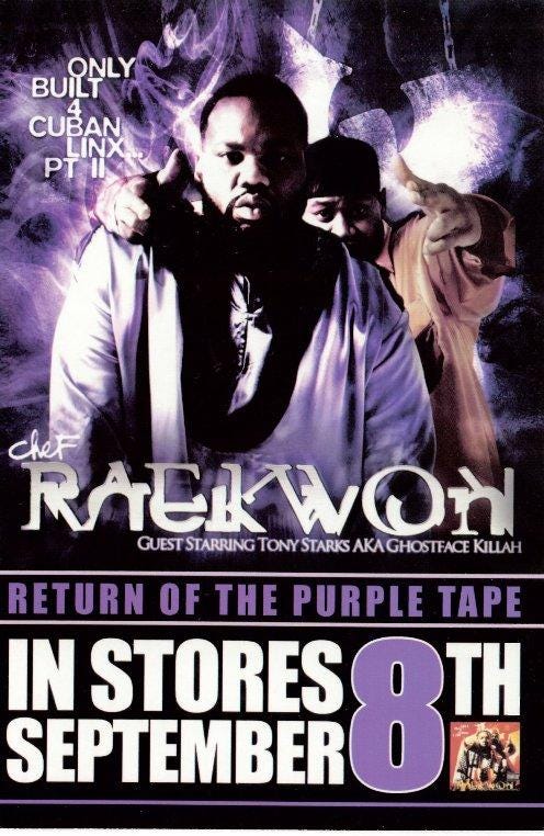 The Return of the Purple Tape. Thoughts on Raekwon's classic sequel… | by  Christopher Pierznik | The Passion of Christopher Pierznik | Medium