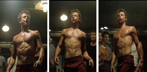 Brad Pitt’s Fight Club Workout. 