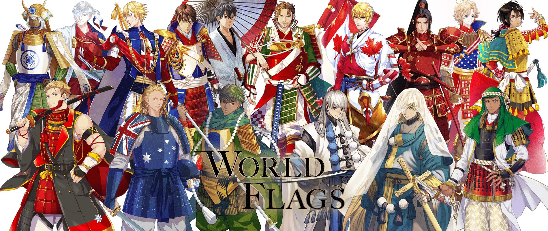 World Flags Attending Countries Introduced With A Samurai Anime Character For 2020 Tokyo Olympics By Yohei Yamaguchi Medium