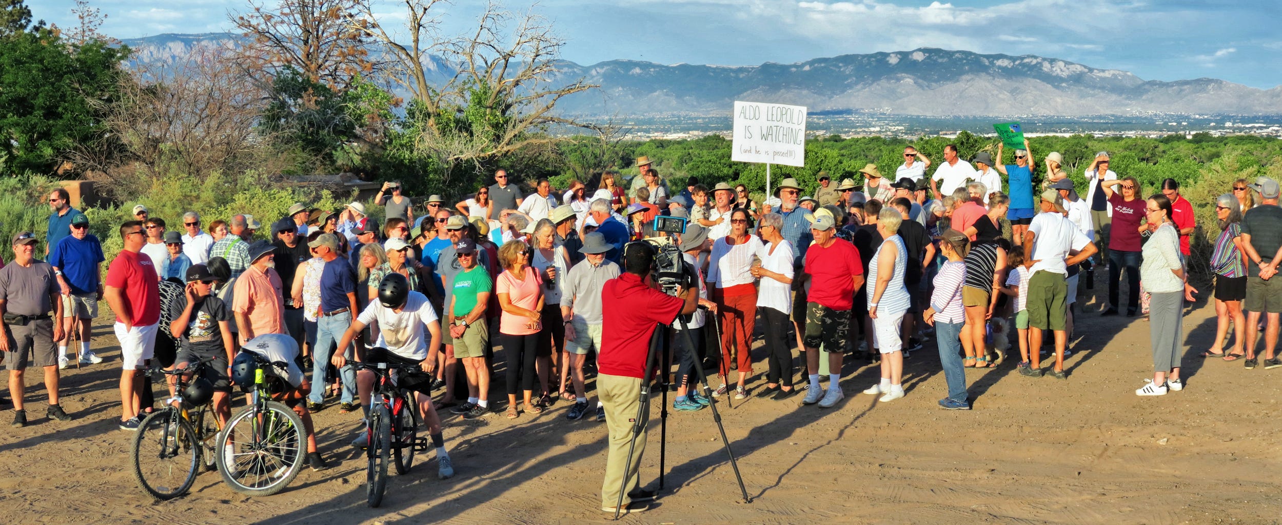 About 130 people gathered to show their support for the wetland.