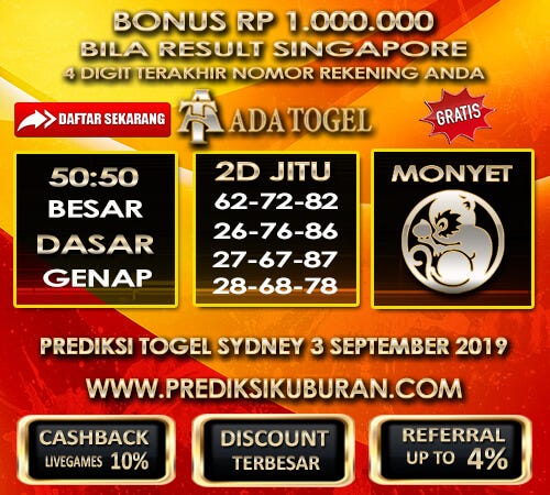 Prediksi Angka Jitu Togel Sidney Selasa 3 September 2019 By Prediksi Kuburan Medium