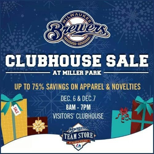 brewers team store sale