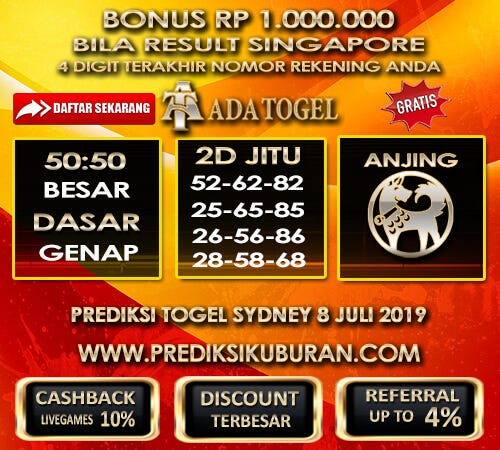 Togel Hari Ini Siang
, Prediksi Angka Jitu Togel Sidney Senin 8 Juli 2019 By Prediksi Kuburan Medium