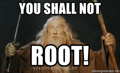 Image result for you shall not root meme"