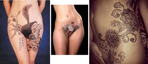 Temporary Vagina Tattoos Removable Tattoos For Adults
