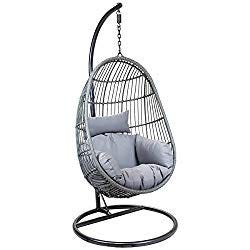 Top Rattan Outdoor Indoor Hanging Egg Chairs Basket Swing Seats