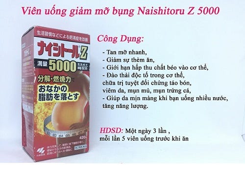 Viên Uống Giảm Mỡ Bụng Nhật Bản Naishitoru Z — Xóa Tan Nỗi Lo Mỡ Bụng | by Aloola Seo | Medium