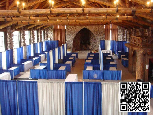 When Using Pipe Drape As An Elegant Backdrop Of Booth