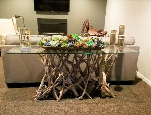 Driftwood Sofa Table Decorating Ideas Henry Walker Medium