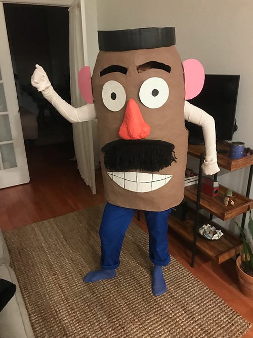 Mr. Potatohead Costume Tutorial. “Why didn’t Mr. Potatohead want to go ...