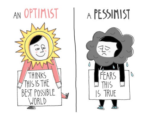 Optimistic, Pessimistic, or Realistic | by Shendo Maccow | Medium